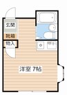 プールブゥ 1Rの間取り