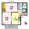 サニーコートA 2Kの間取り