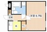 センターコート 1Kの間取り