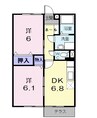 ラフィーネ 2DKの間取り