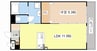 HCプレジオ草津新浜 1LDKの間取り