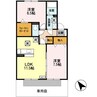 Ｒａｄｉｘ Ｔａｕｃｈｉ　Ⅱ 2LDKの間取り