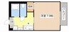 アザリア長山 1Kの間取り