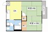 ハイツリプルⅡ 2DKの間取り