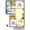 メルベーユM 2LDKの間取り