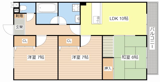 間取り図 コテージ千秀石部