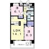 ラ　プレミエ－ル　エトワ－ル 2LDKの間取り