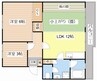 コーポ近江 2LDKの間取り