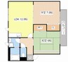 Noble 弐番館 2LDKの間取り