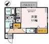 リヴェール 1Rの間取り