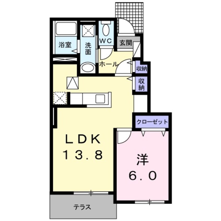 間取図 ＠三雲Ｄ