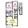 ＠三雲Ｃ 2LDKの間取り