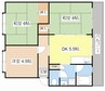 ハイツ堤下 3DKの間取り