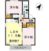 アルカディア　Ｄ棟 2LDKの間取り