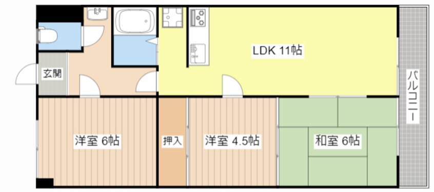 間取図 コテージ千秀水口