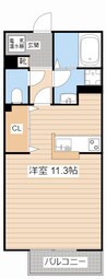 ハイツエイト 1Kの間取り