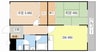 プリミエ貴生川 2DKの間取り