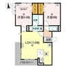 Ｄ－ＲＯＯＭ 東矢倉 2LDKの間取り