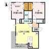 Ｄ－ＲＯＯＭ 東矢倉 2LDKの間取り