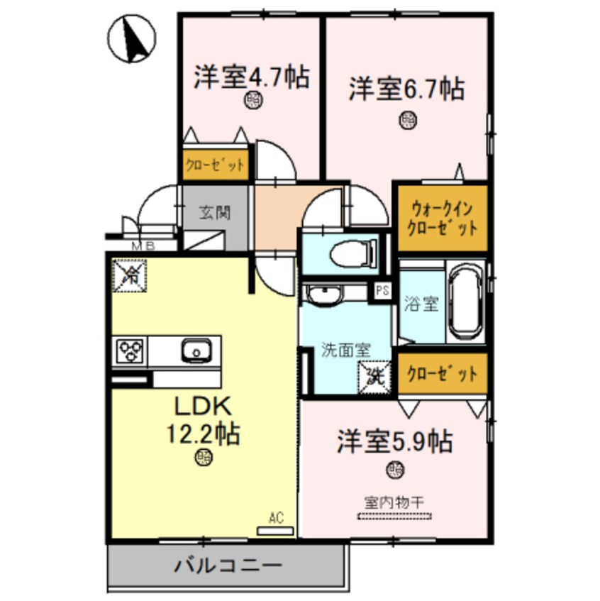 間取図 Ｖｅｒｌｉｃｅ(ヴェルリーチェ)