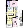 メディカル・堂ノ上 2LDKの間取り