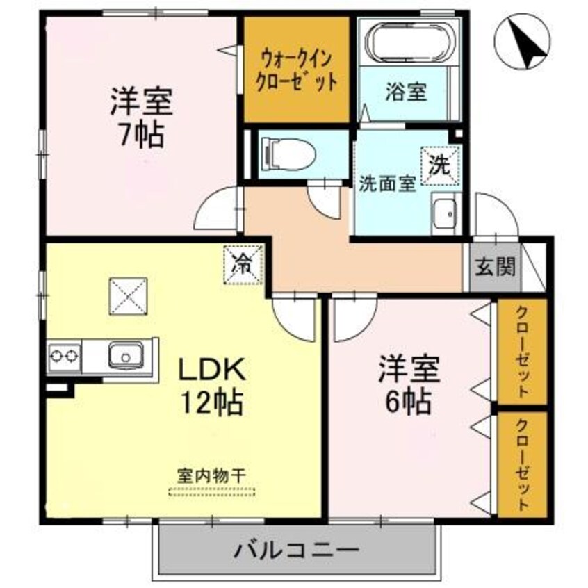 間取図 リビングタウン水口　F棟