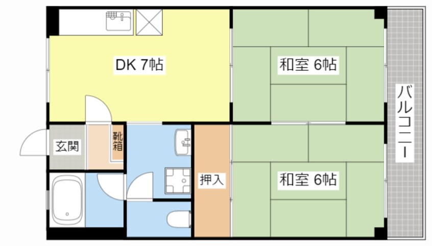 間取図 市兵衛第2ビル