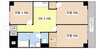 ウイング八日市 3DKの間取り