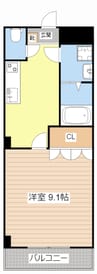 コンフォール・Ｍ 1Kの間取り