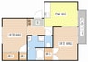 来夢2番館 2DKの間取り