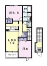 ネオ・ユニゾンⅠ 2LDKの間取り