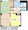 SurplusみくもC 2DKの間取り