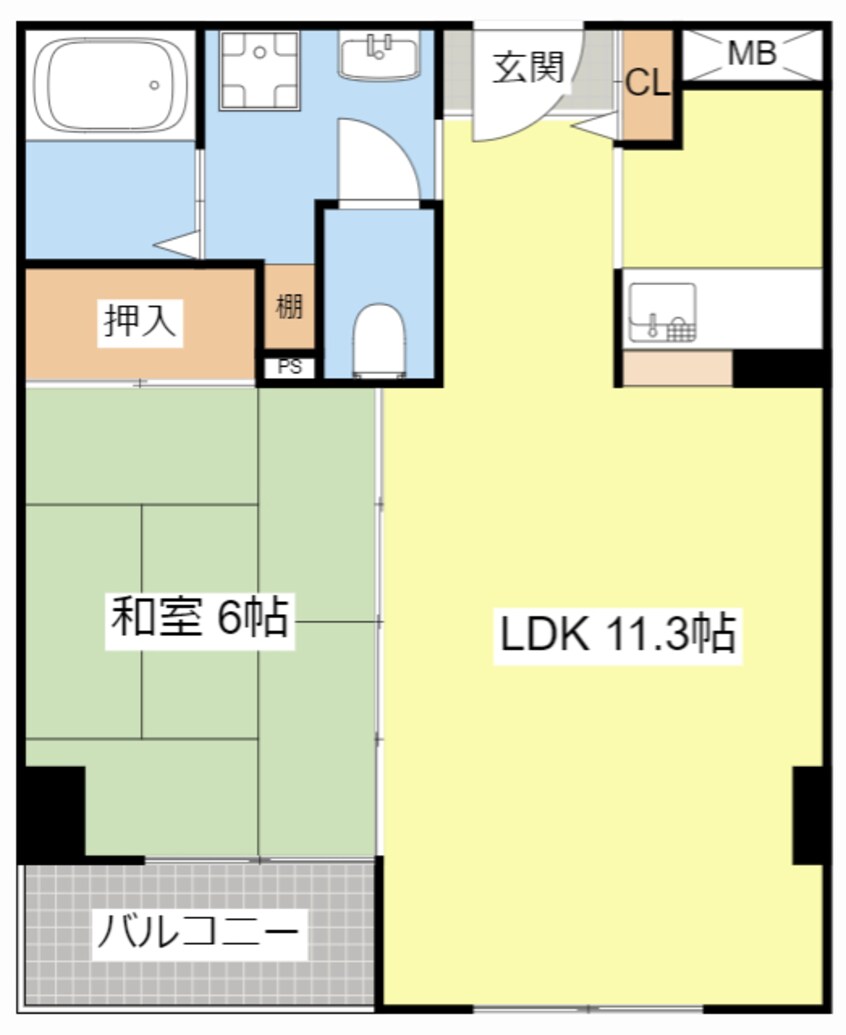 間取図 カネボウ琵琶湖アーバンプラザ