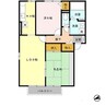 フルーレ高砂 2LDKの間取り