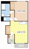 サンライズ２１Ⅱ 1DKの間取り
