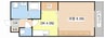 Villa・Fiore 1DKの間取り