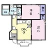 ベルジュ・フレール 2DKの間取り