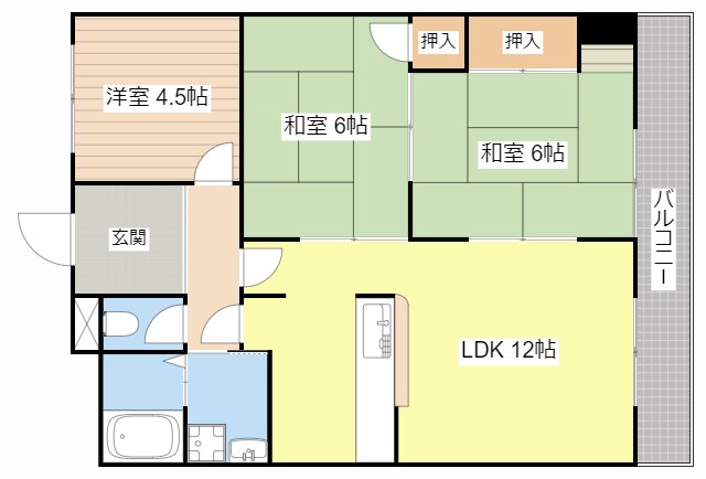 間取り図 サンロイヤルかもがわ