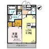 セレンディピティ堅田 1LDKの間取り