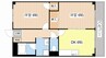 ロザージュⅡ 2DKの間取り