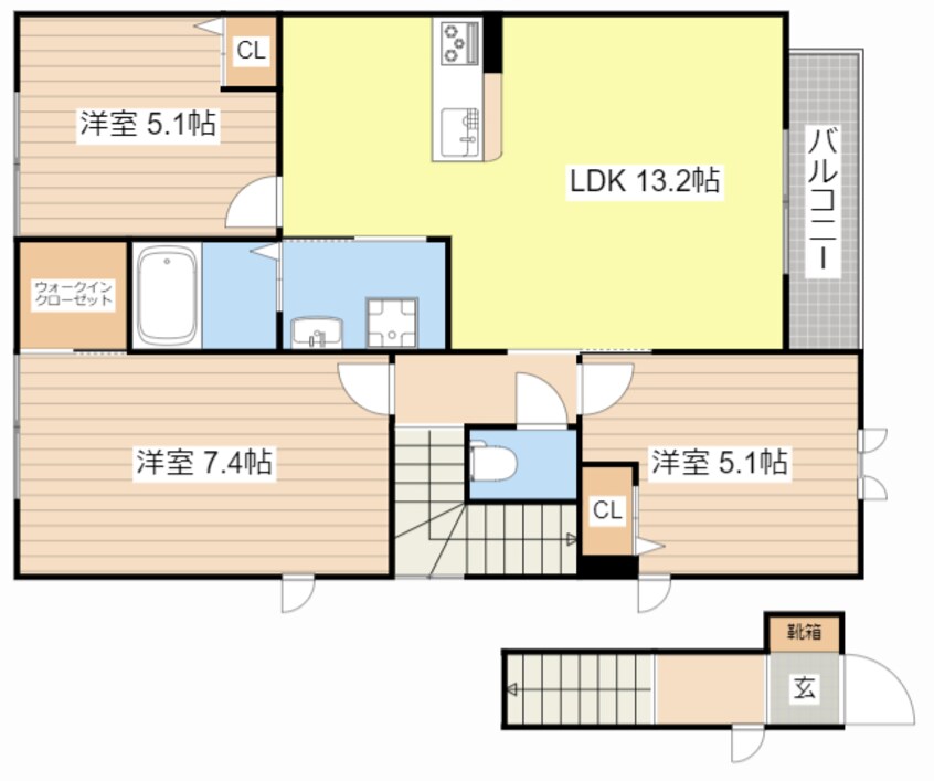 間取図 ＳｈａＭａｉｓｏｎ　Ｏｇｉｍｉｃｈｉ