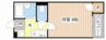 ハイツ宮野裏 1Kの間取り