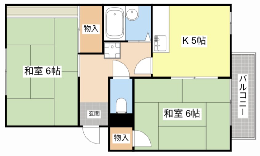 間取図 ループふぁいぶB棟