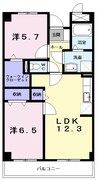 エルグランデ奥村 2LDKの間取り