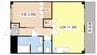 秋桜 1LDKの間取り