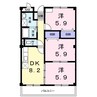 ラ・メイジュ 3DKの間取り