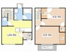 リップルハイム 2DKの間取り