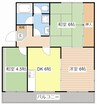 メゾンサンシティー 3DKの間取り