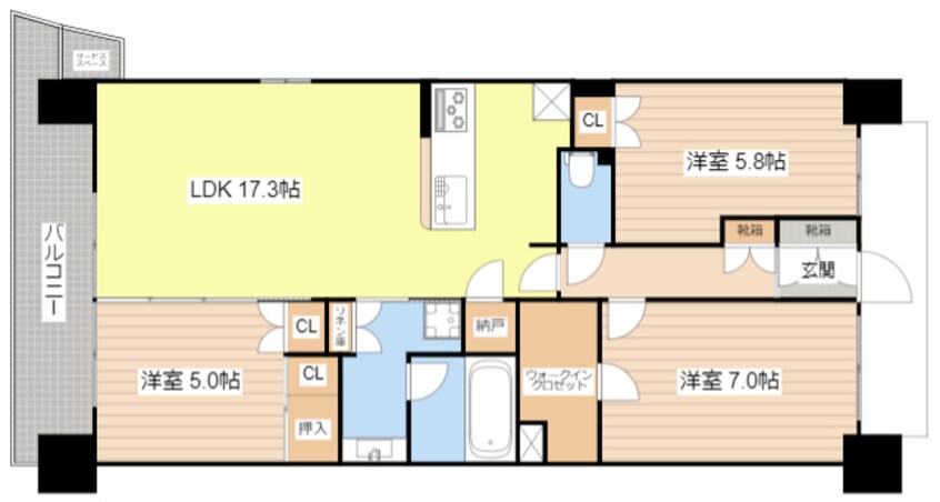 間取図 プラウドシティ大津京