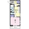 Ｃｈａｒｍｅ金屋 1DKの間取り